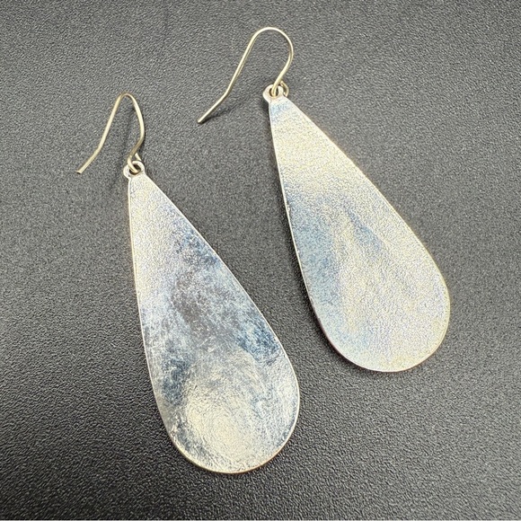 Vintage Gold Cloisonne Floral Art Deco Resin Teardrop Dangle Earrings - Picture 8 of 8